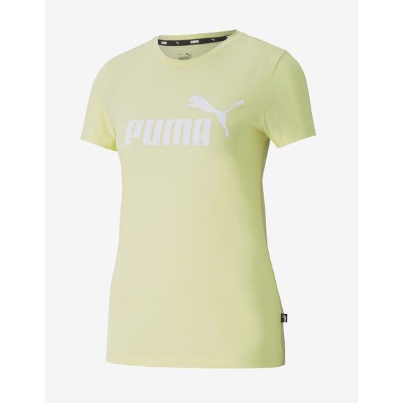 Puma Women's ESS Logo Tee in Spring Yellow Short Sleeve Shirt X-Small XS NWT - Picture 2 of 6
